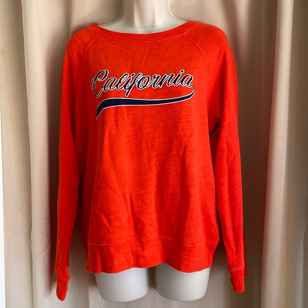 M&S orange sweatshirt - California size 8